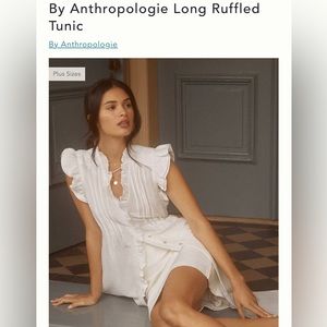 Anthropologie Long Ruffled Tunic